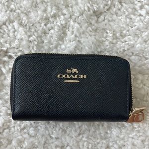 Coach black card holder and change wallet